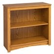 ADD TO YOUR SET: Prepac Sonoma 2 Shelf Wood Bookcase in Oak