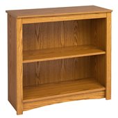 Prepac Sonoma 2 Shelf Wood Bookcase in Oak