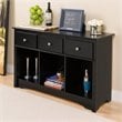 ADD TO YOUR SET: Prepac Sonoma Black Living Room Console