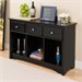 Prepac Sonoma Black Living Room Console