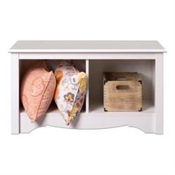 Prepac Monterey White Twin Cubby Bench