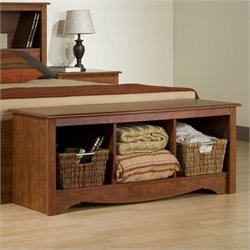 Prepac Monterey Cherry Cubby Storage Bench