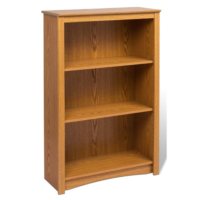 Prepac Sonoma 4 Shelf Wood Bookshelf Oak Bookcase eBay