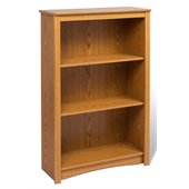 Prepac Sonoma 4 Shelf Wood Bookshelf in Oak