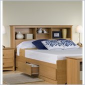 Prepac Sonoma Full / Queen Bookcase Headboard in Maple Finish