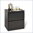 ADD TO YOUR SET: Prepac Avanti Two Drawer Nightstand in Black