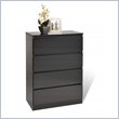 ADD TO YOUR SET: Prepac Avanti Four Drawer Dresser in Black