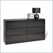 ADD TO YOUR SET: Prepac Avanti Six Drawer Dresser in Black