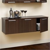 Prepac Coal Harbor Wall Mounted Buffet in Espresso