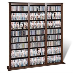 Prepac Triple Barrister Media Tower in Espresso Finish