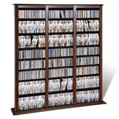 Prepac Triple Barrister Media Tower in Espresso Finish