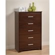 ADD TO YOUR SET: Prepac Coal Harbor 5 Drawer Chest in Espresso Finish