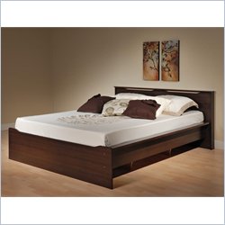 Prepac Coal Harbor Queen Platform Bed in Espresso Finish