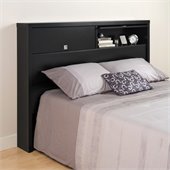 Prepac Series 9 Designer 2 Door Full / Queen Headboard in Black