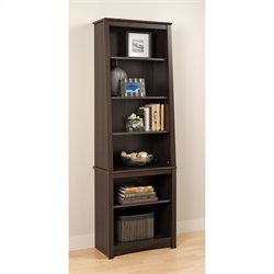 Prepac Slant-Back Bookcase in Espresso Finish