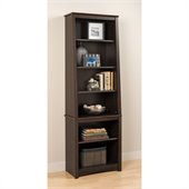Prepac Slant-Back Bookcase in Espresso Finish