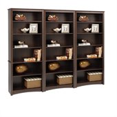 Prepac 3 Pieces 77 6 Shelf Bookcase Set in Espresso Finish