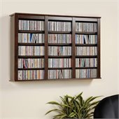 Prepac Triple Wall Mounted Storage in Espresso