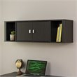ADD TO YOUR SET: Prepac Designer Floating Hutch in Washed Ebony Finish