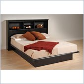 Prepac Sonoma Black Double/Full Bookcase Bed 3 Piece Bedroom Set