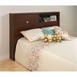 ADD TO YOUR SET: Prepac Series 9 Designer Full / Queen Headboard in Medium Brown Walnut