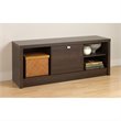 ADD TO YOUR SET: Prepac Series 9 Designer Cubbie Bench with Door in Espresso