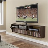 Prepac Altus Plus 58 Floating TV Stand in Espresso