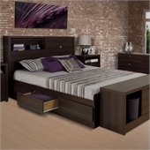 Prepac Series 9 Designer Bed in Espresso