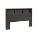 Prepac District Bookcase Headboard in Black-Double and Queen