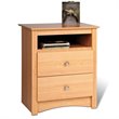 ADD TO YOUR SET: Prepac Sonoma Maple Tall 2 Drawer Night Stand