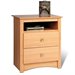 Prepac Sonoma Maple Tall 2 Drawer Night Stand