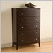 Prepac Manhattan 5 Drawer Dresser Chest Espresso