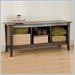 Prepac Manhattan Cubby Storage Bench Espresso