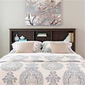 Prepac Manhattan Full / Queen Bookcase Headboard in Espresso Finish
