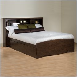 Prepac Manhattan Platform Storage Captain 3 Piece Bedroom Set