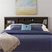 Prepac Manhattan King Bookcase Headboard in Espresso Finish