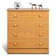 ADD TO YOUR SET: Prepac 4 Drawer Chest in Oak Finish