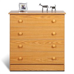 Prepac 4 Drawer Chest in Oak Finish