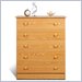 Prepac 5 Drawer Chest in Oak Finish