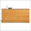 ADD TO YOUR SET: Prepac 6 Drawer Double Dresser in Oak Finish