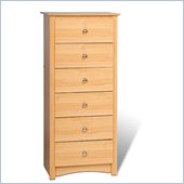 Prepac Sonoma 6 Drawer Lingerie Chest in Maple Finish