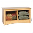 ADD TO YOUR SET: Prepac Sonoma Maple Twin Cubby Bench