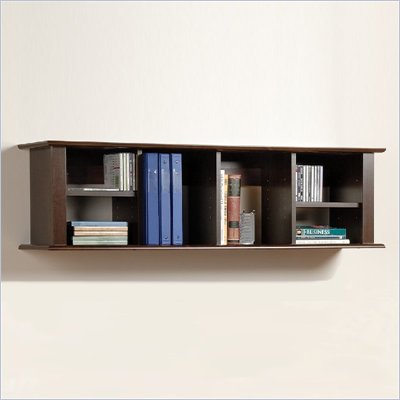Prepac Wall Hanging Hutch in Espresso Finish