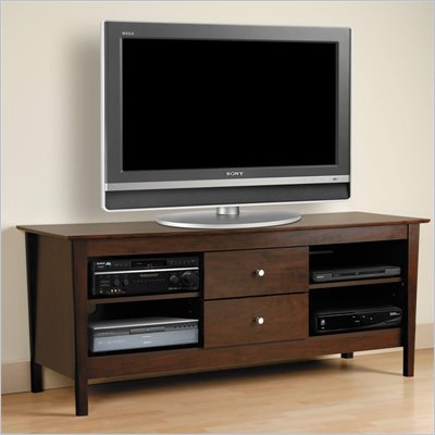 Prepac Brooklyn 60 Inch Audio Video Console in Espresso