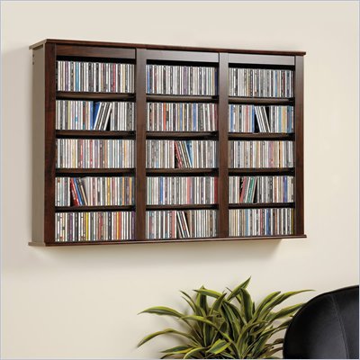 Prepac Triple Wall Mounted Storage in Espresso