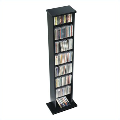 Prepac Slim CD DVD Media Storage Rack in Black