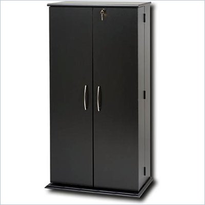 Tall Kitchen Pantry Furniture on Prepac Tall Locking Cd Dvd Media Storage Cabinet In Black   Bvs 0205