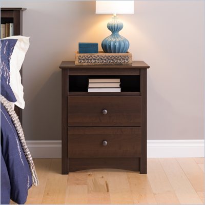 Prepac Fremont Espresso Tall Night Table