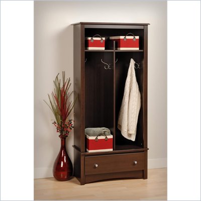 Prepac Fremont 1 Drawer Double Locker in Espresso Finish