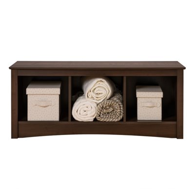 Prepac Fremont Espresso Cubbie Storage Bench